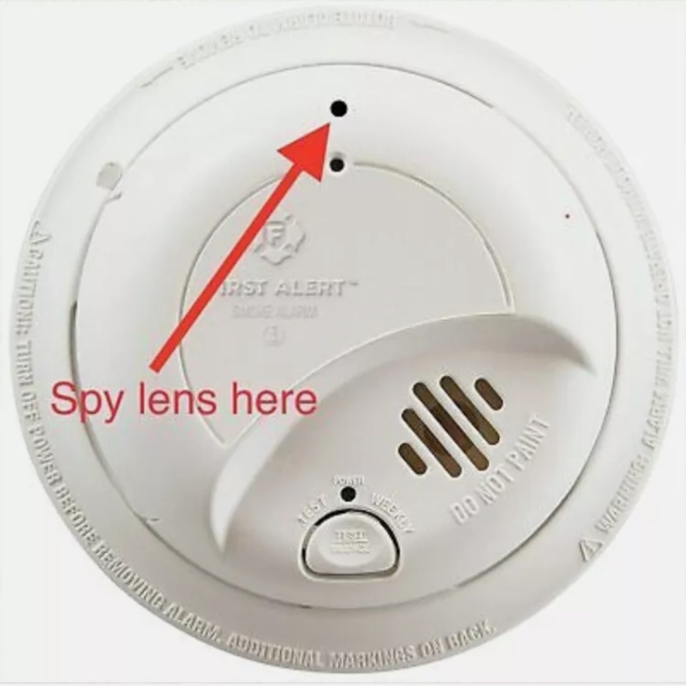 Smoke detector WiFi camera with motion detection for pet and baby monitoring